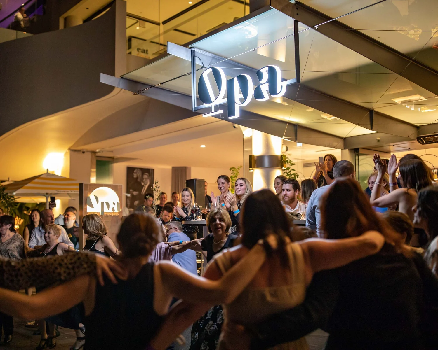Opa Bar & Mezze dining room or food